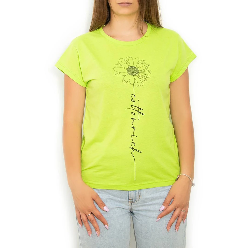 T-Shirt Cotton-Rich Basic vert lime – Daisy