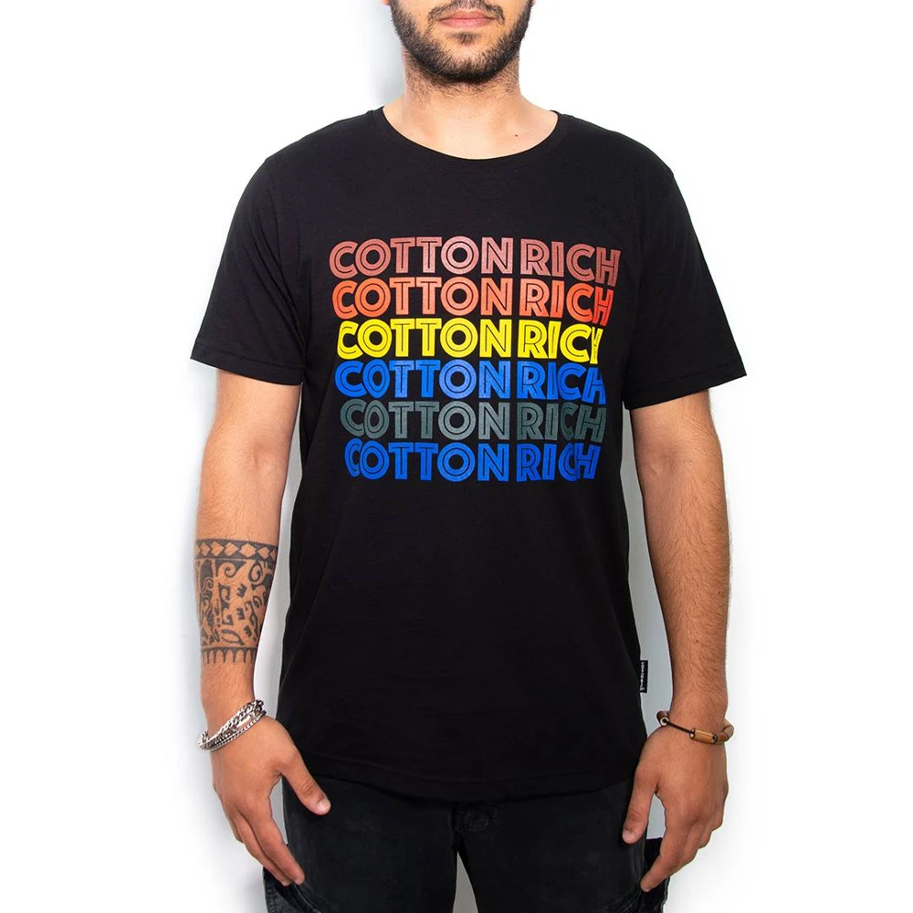 T-Shirt Cotton-Rich basic Noir- Unconventional
