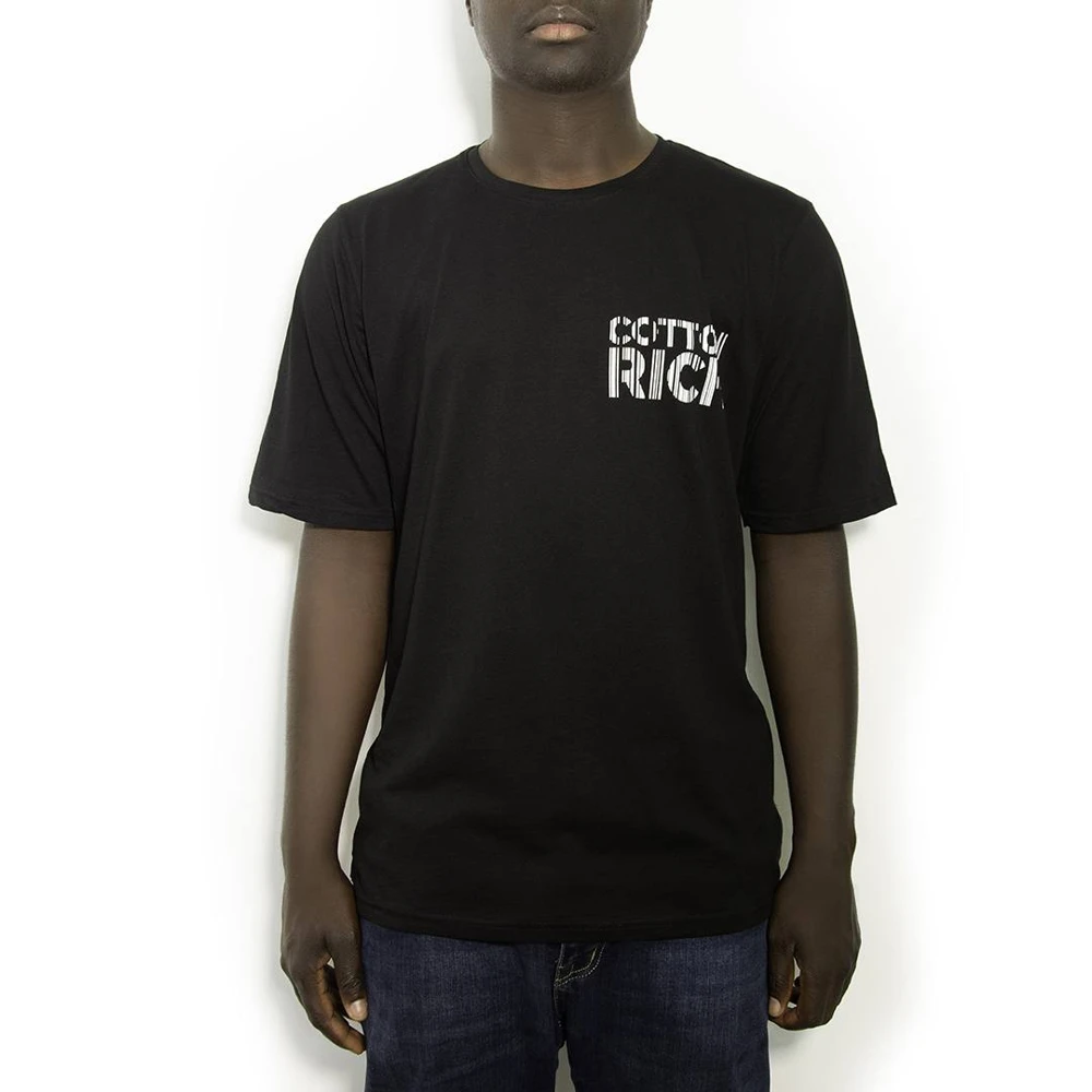 T-Shirt Cotton-Rich Oversize Noir- Geometric