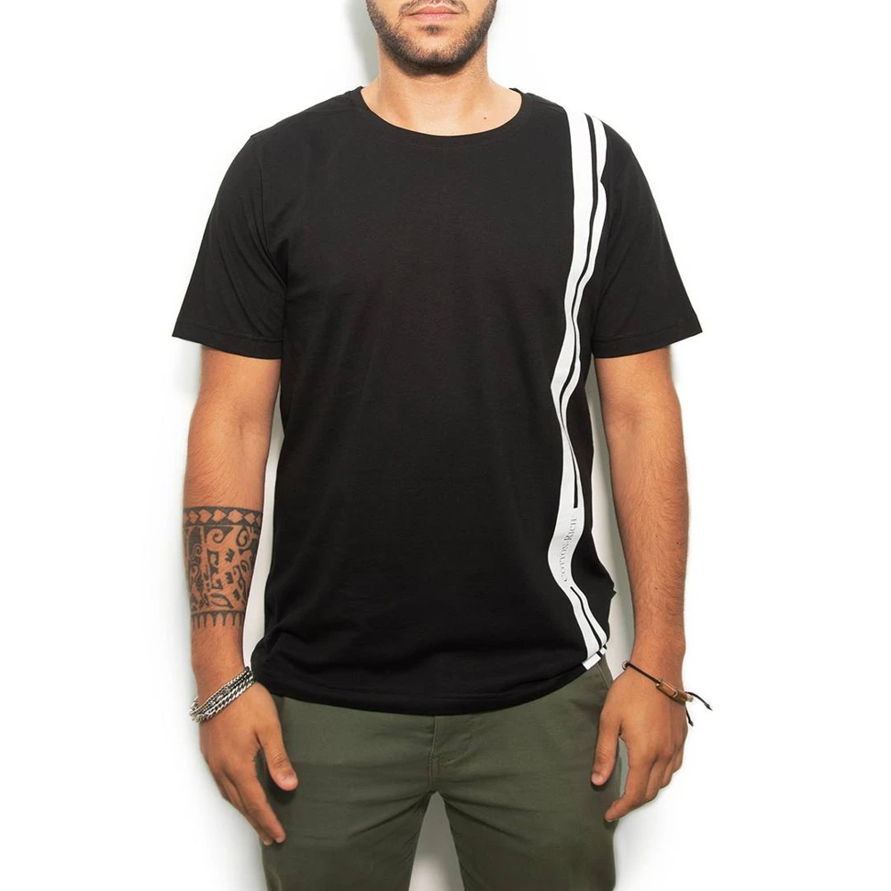 T-Shirt Cotton-Rich Oversize Noir - Minimal
