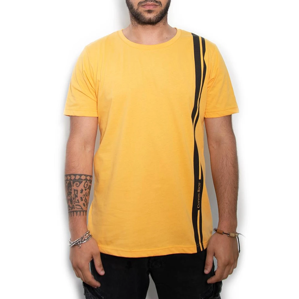 T-Shirt Cotton-Rich Oversize Ocre jaune- Minimal