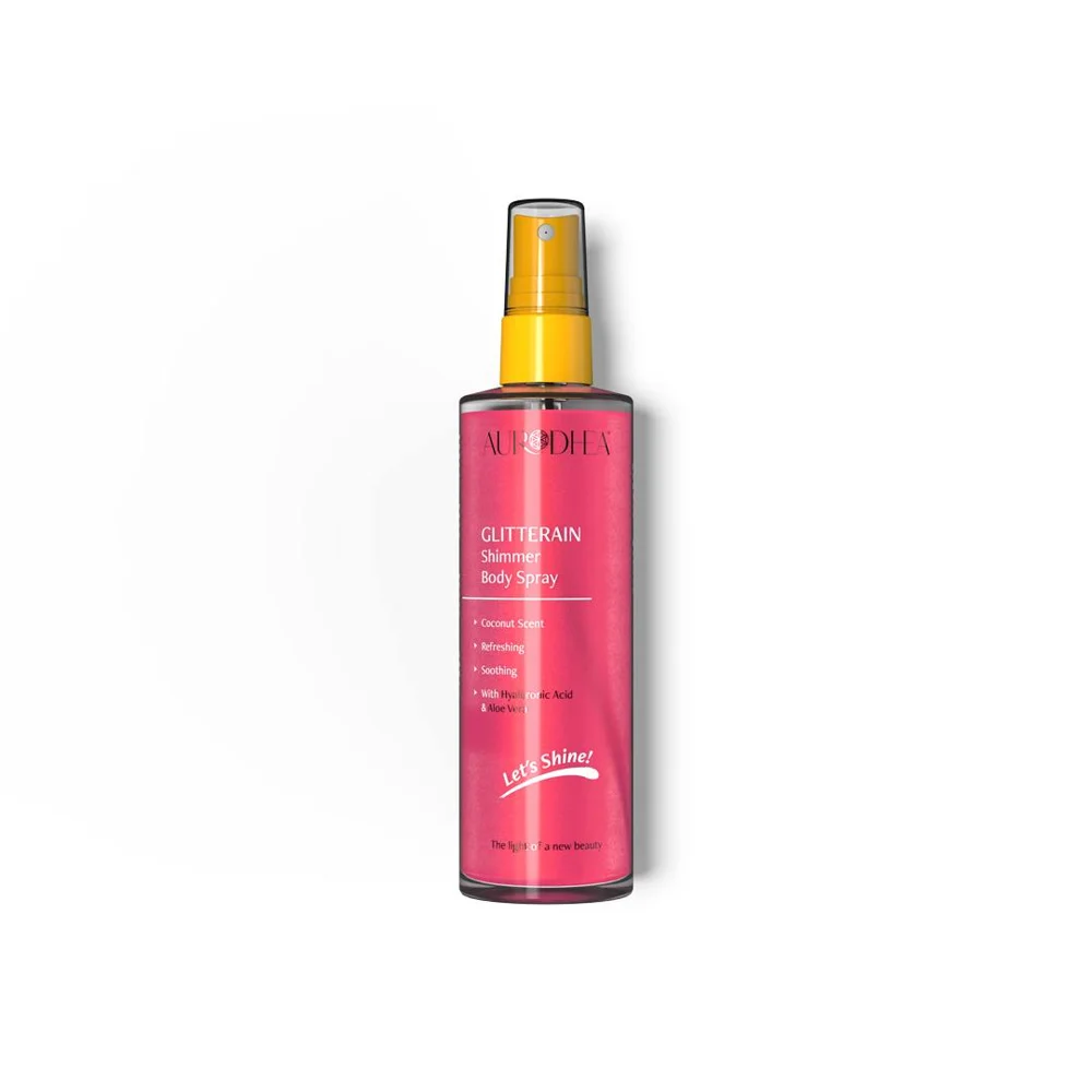 GLITTERAIN  Pink Shimmer Body Spray (Noix de coco)